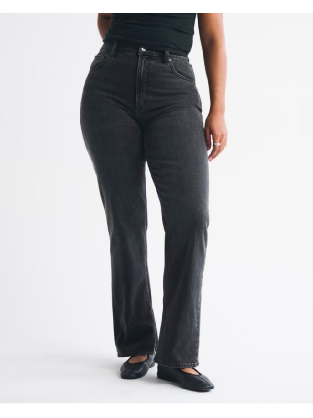 Abercrombie & Fitch Plus Size 20 Black The 90s Straight Ultra High Rise Jeans
